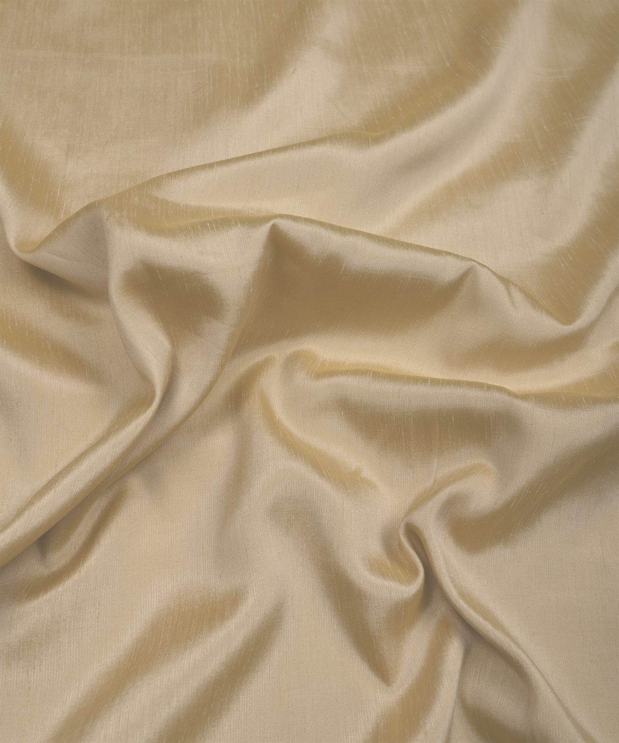 Bone White Plain Dyed Satin Slub Fabric