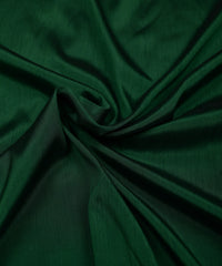 Dark Green Plain Dyed Satin Slub Fabric