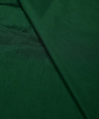 Dark Green Plain Dyed Satin Slub Fabric