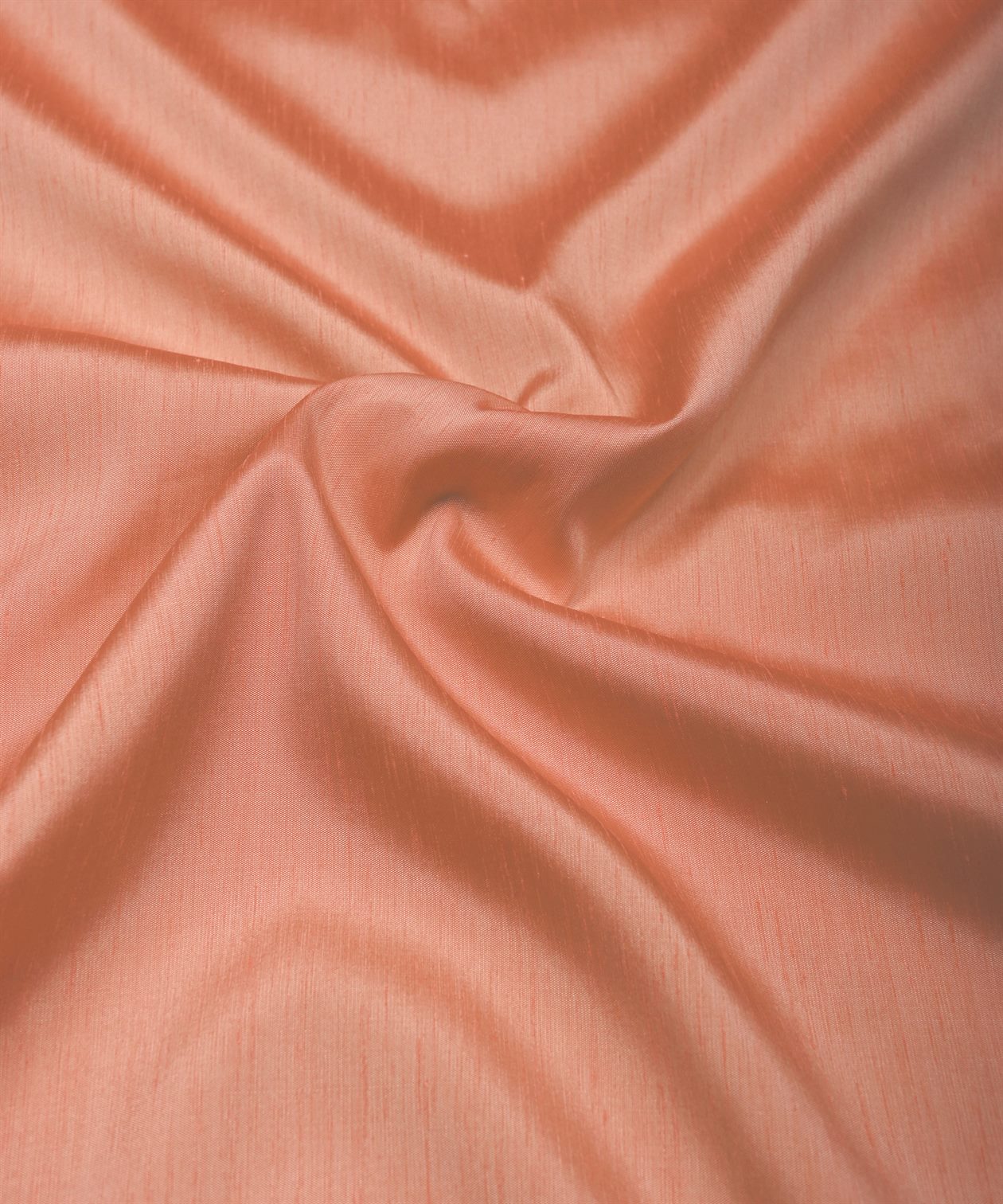Dusty Orange Plain Dyed Satin Slub Fabric