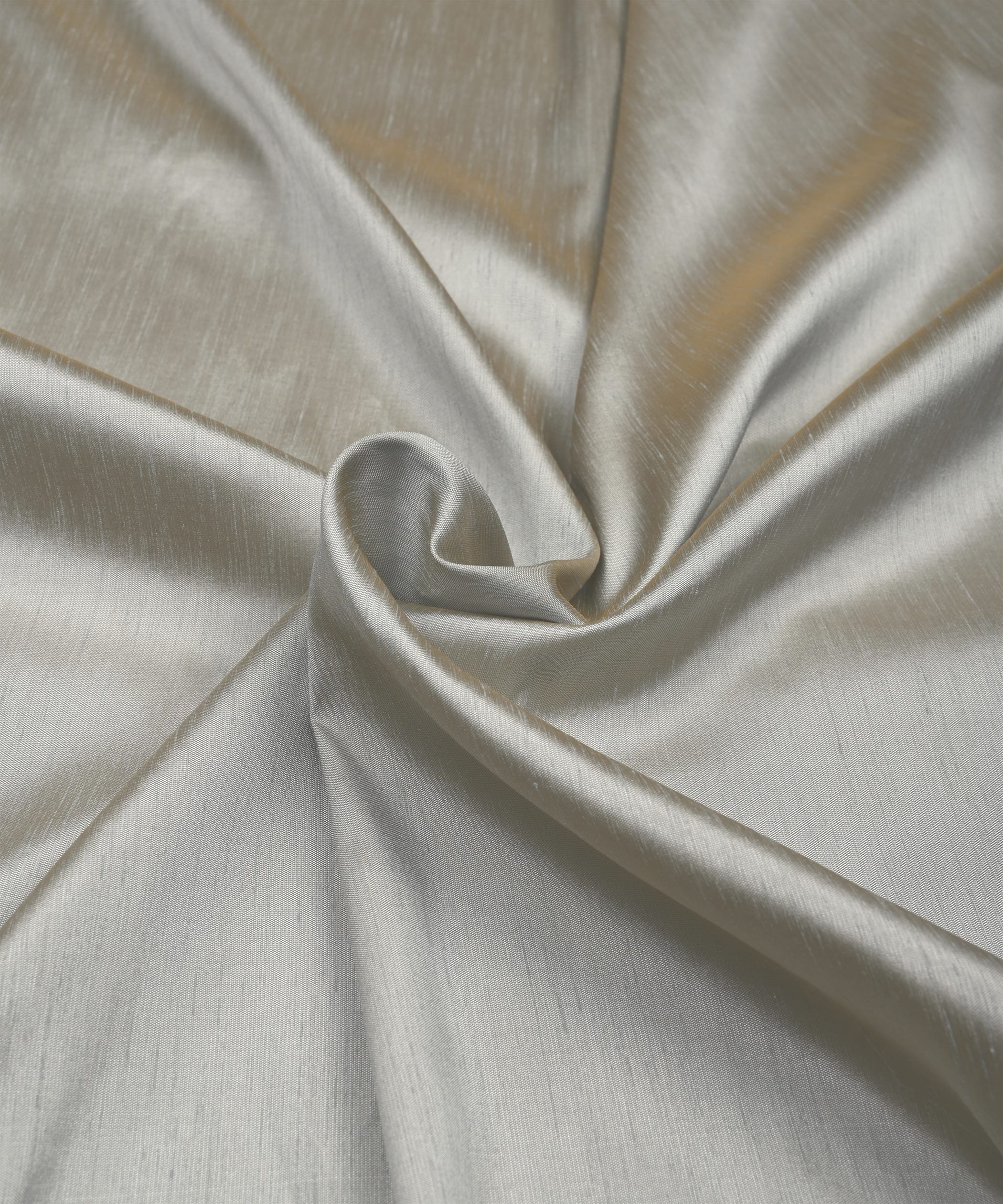 Glossy Grey Plain Dyed Satin Slub Fabric