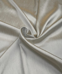 Glossy Grey Plain Dyed Satin Slub Fabric