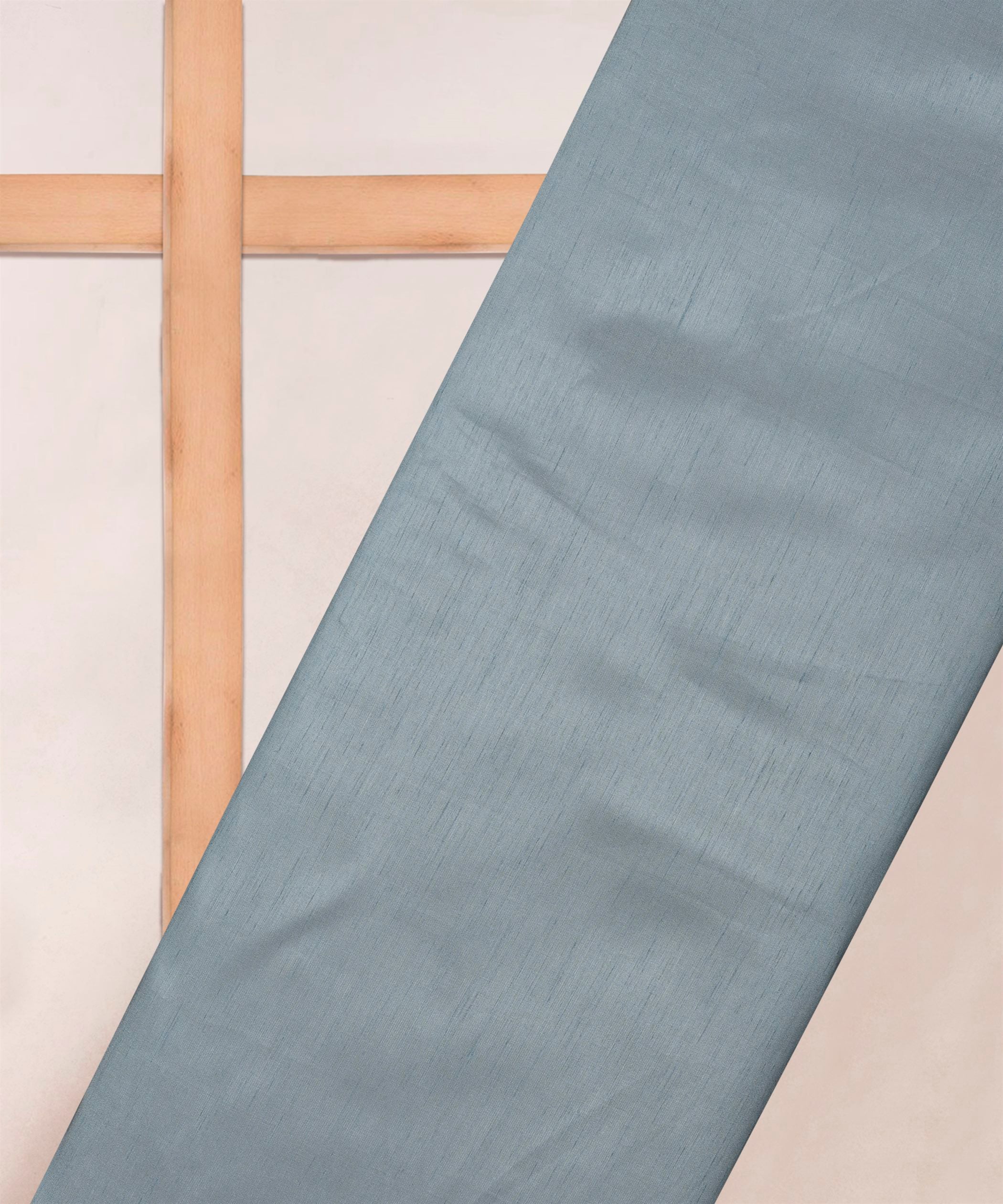 Grey Plain Dyed Satin Slub Fabric