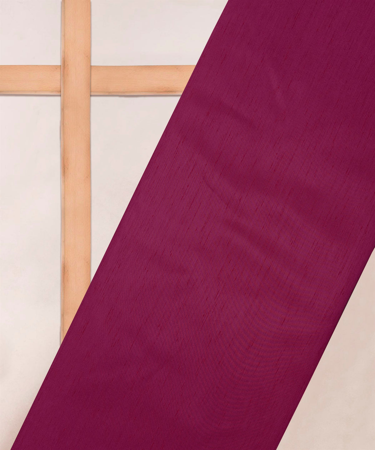 Hot Pink Plain Dyed Satin Slub Fabric