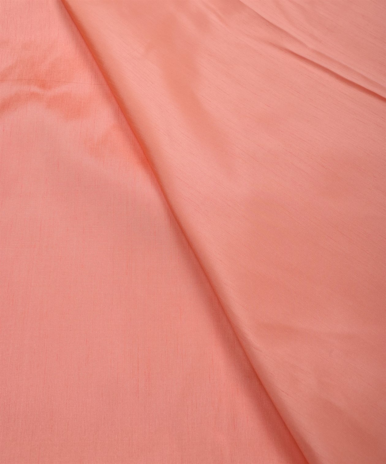 Light Peach Plain Dyed Satin Slub Fabric