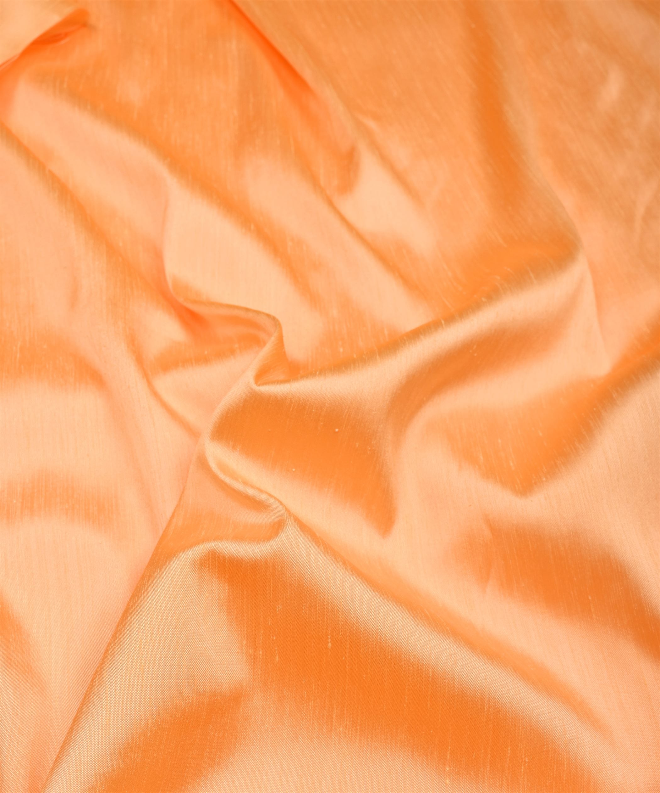 Light Saffron Plain Dyed Satin Slub Fabric