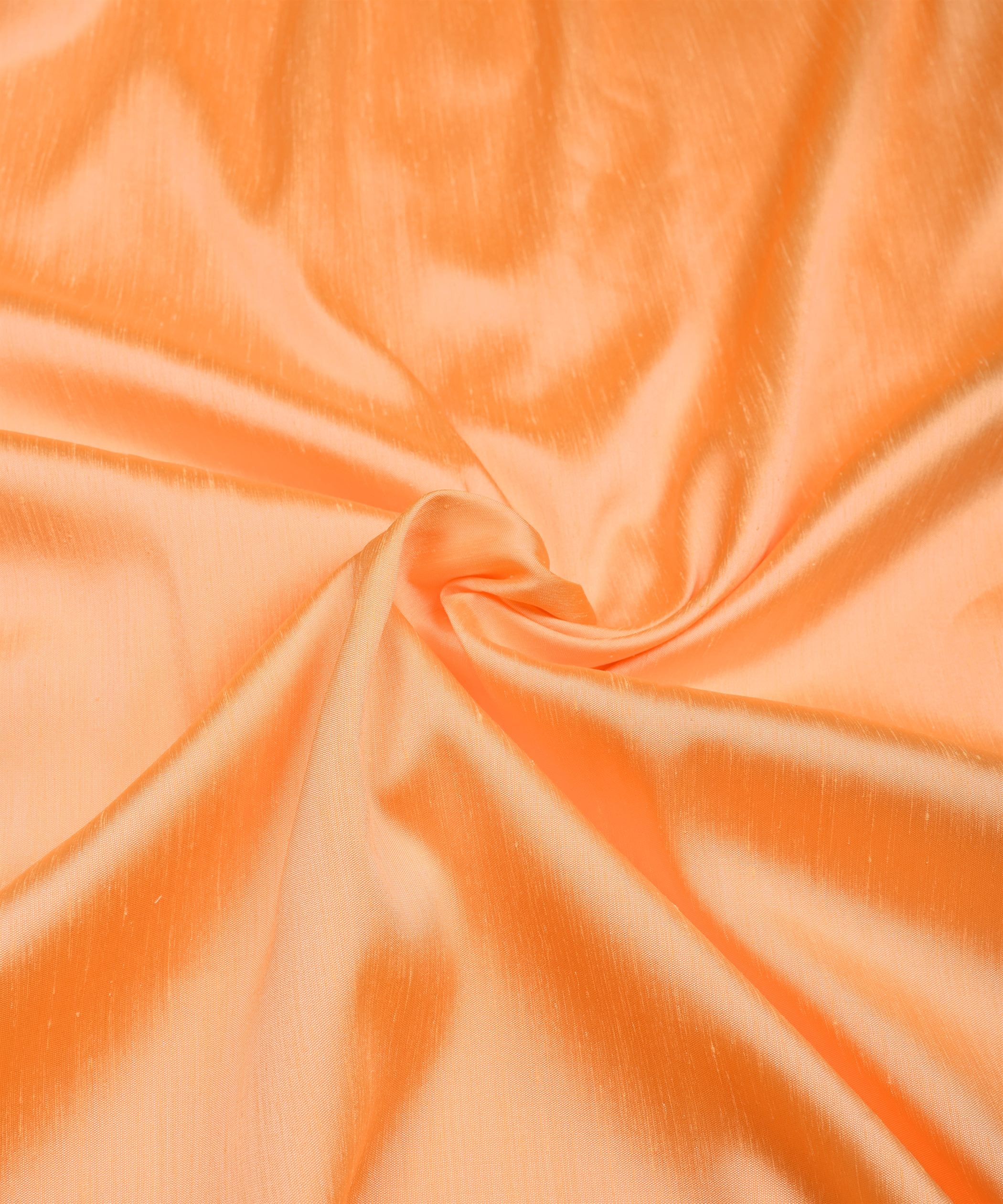 Light Saffron Plain Dyed Satin Slub Fabric