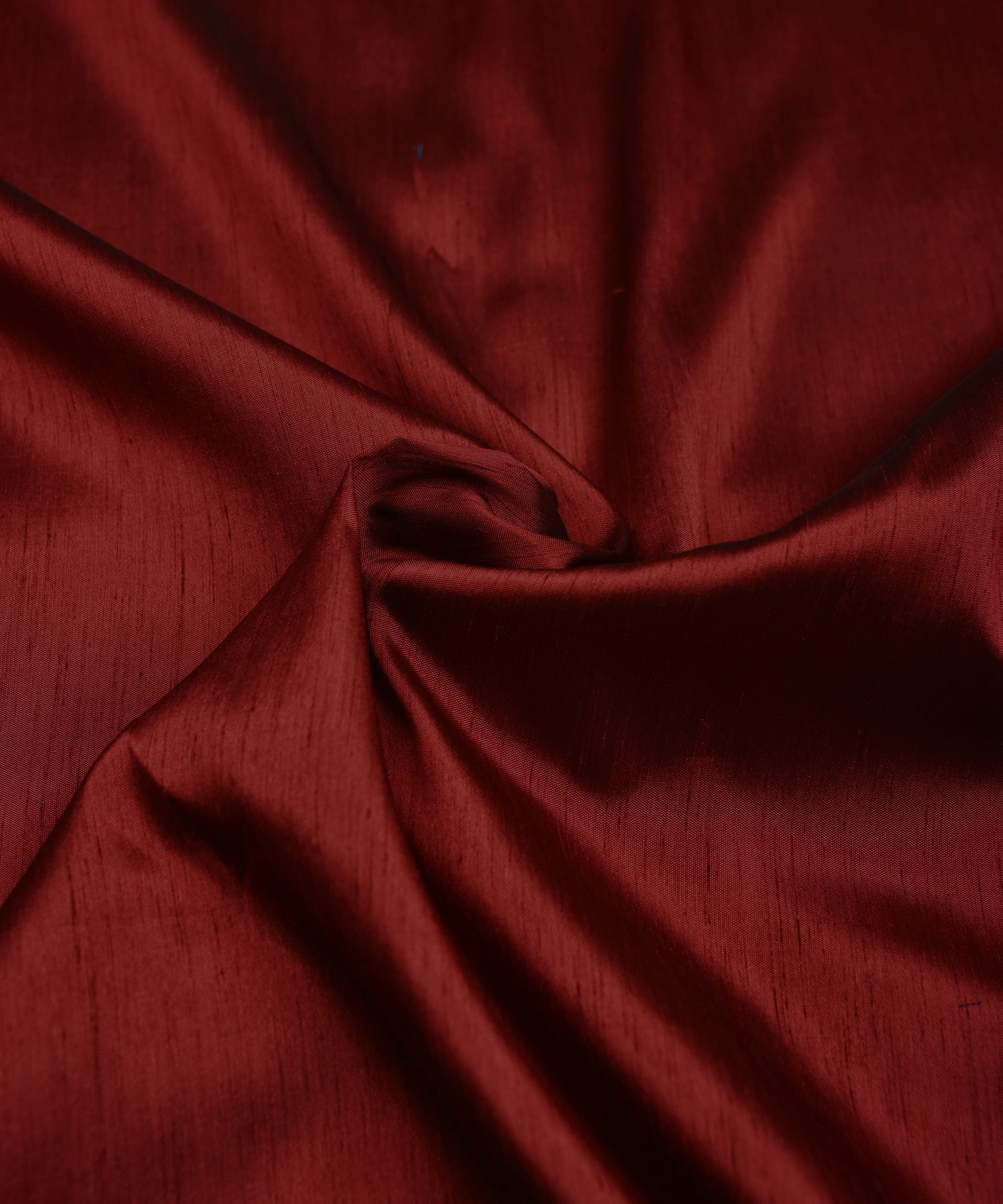 Maroon Plain Dyed Satin Slub Fabric