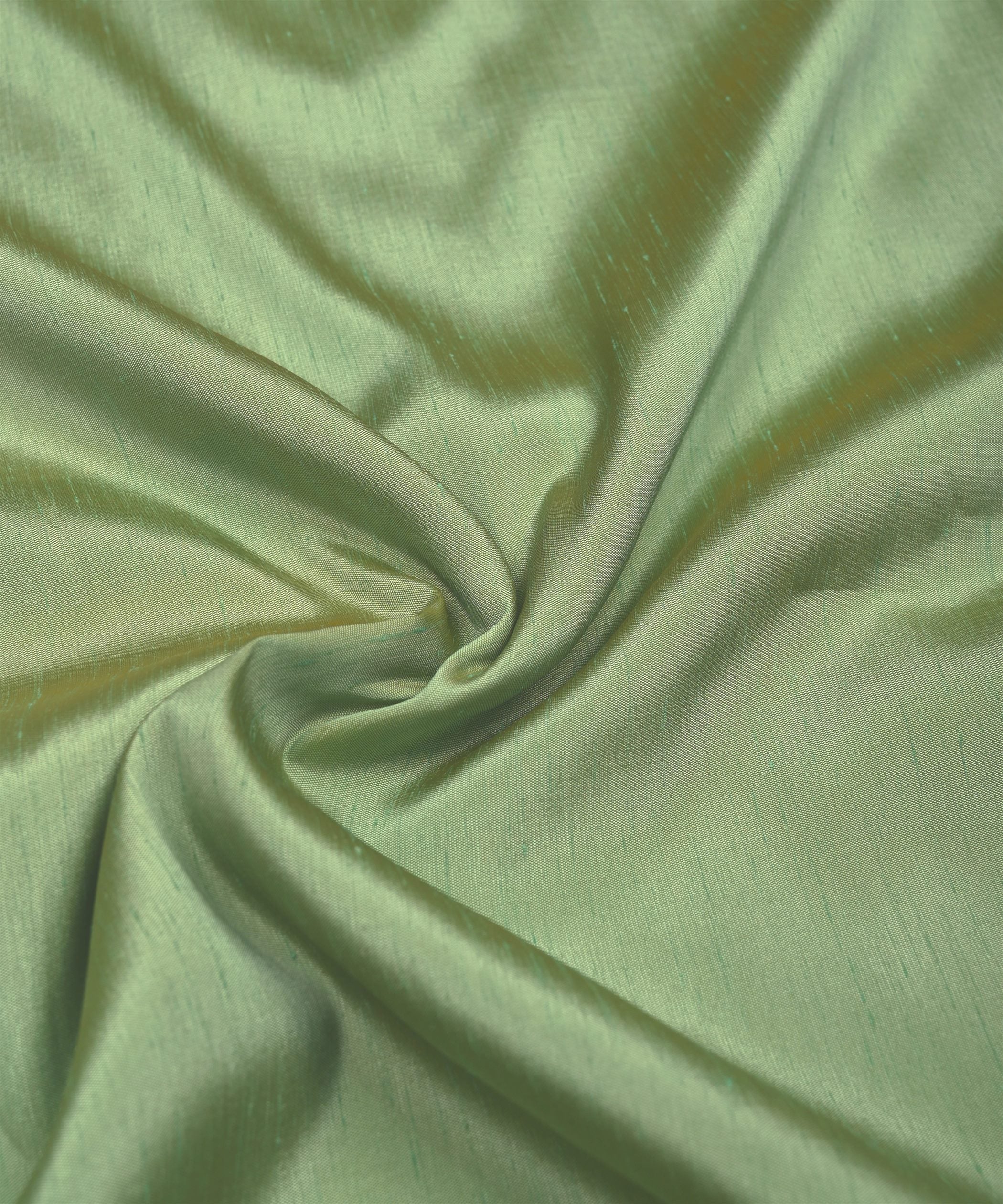 Olive Green Plain Dyed Satin Slub Fabric