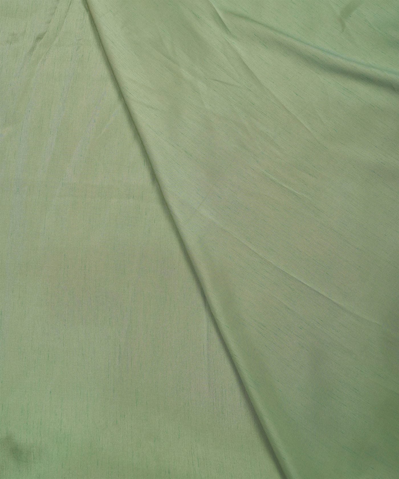 Olive Green Plain Dyed Satin Slub Fabric