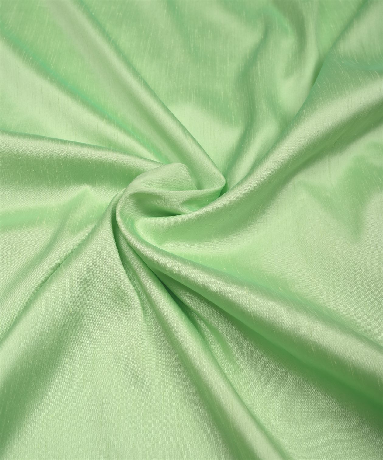 Pista Green Plain Dyed Satin Slub Fabric