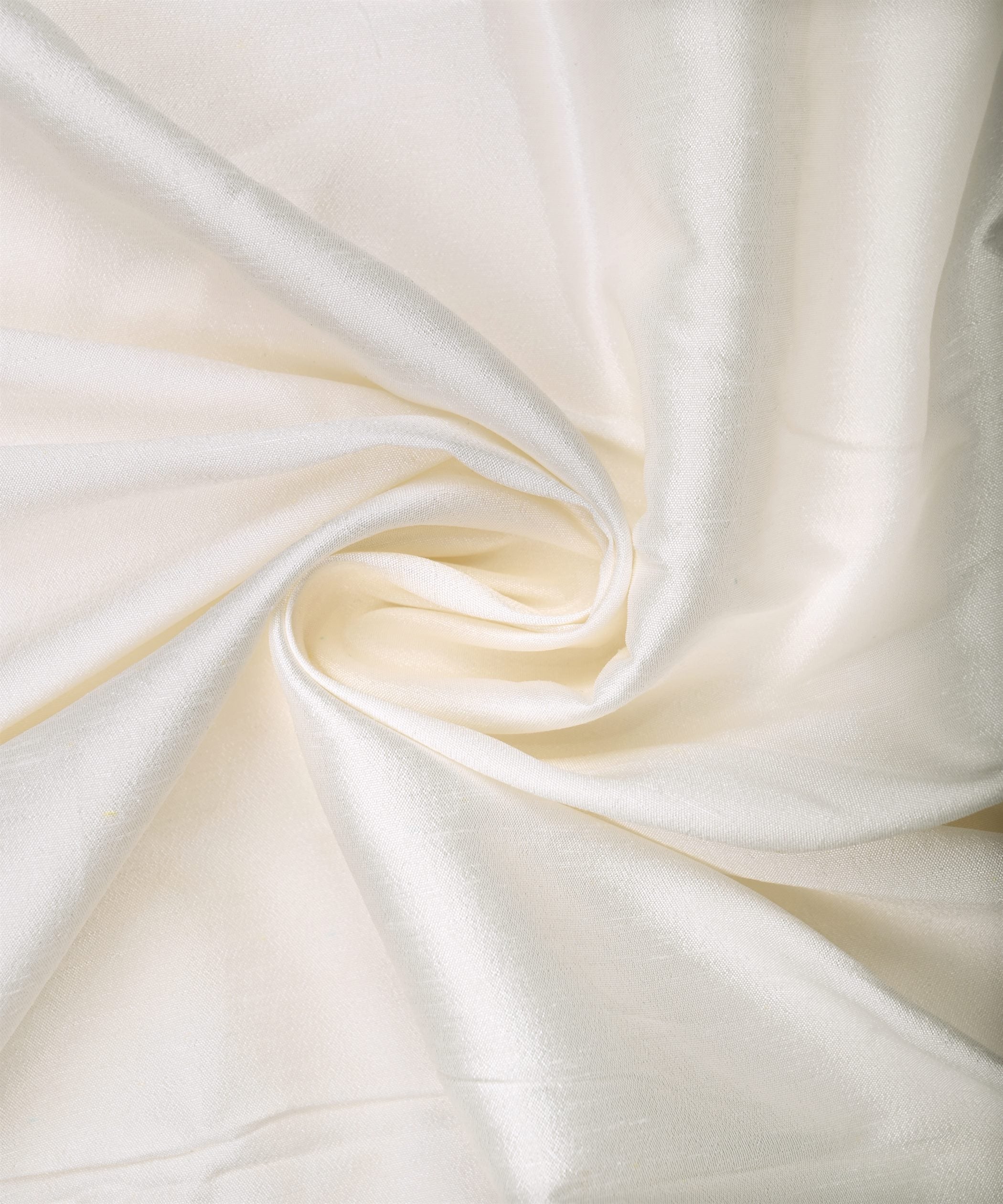 White Plain Dyed Satin Slub Fabric