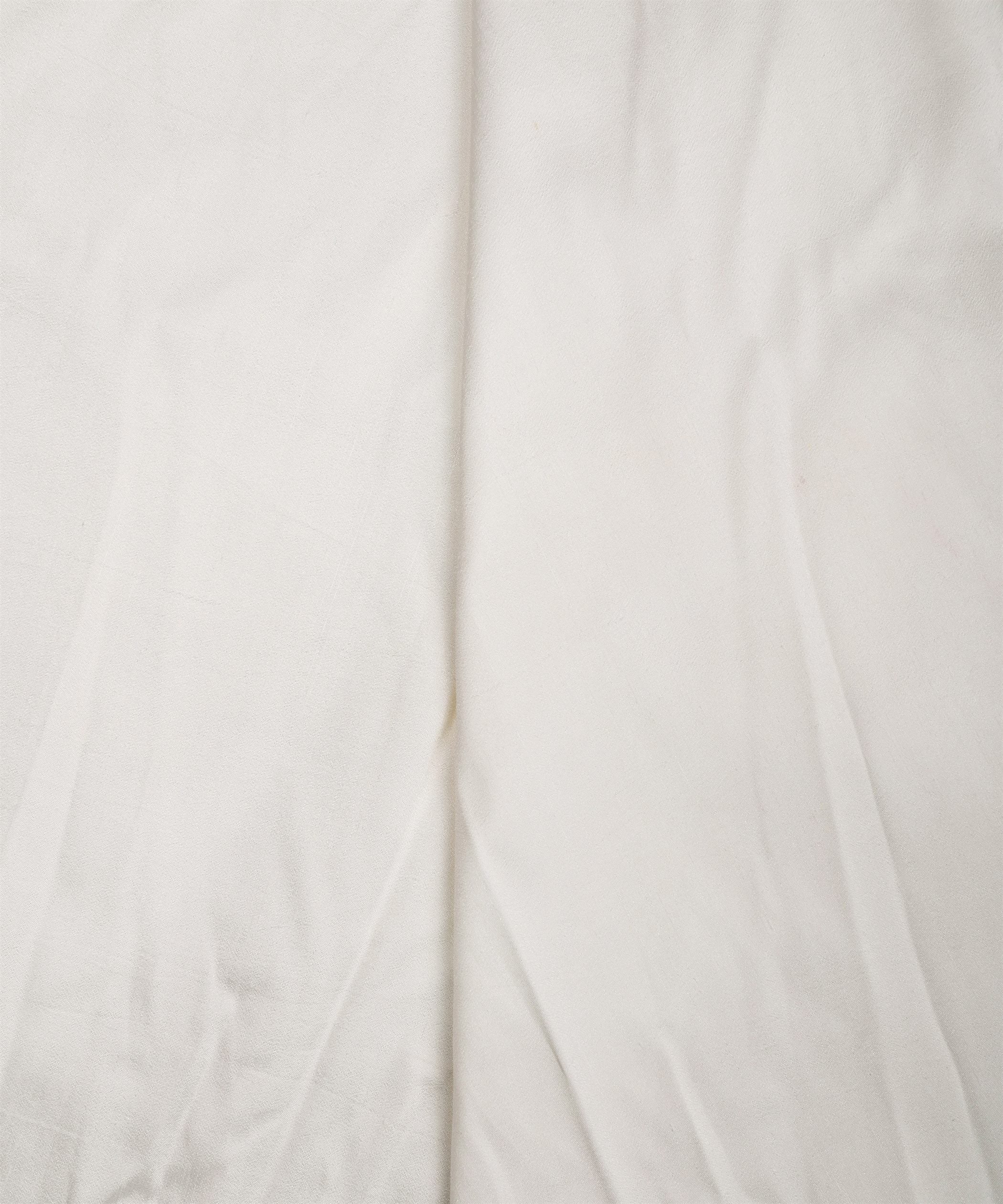 White Plain Dyed Satin Slub Fabric