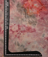 Light Maroon Satin Fabric with Colored Tie And Dye