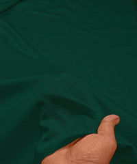 Bottle Green Plain Dyed Semi Muslin Fabric