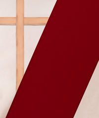 Maroon Plain Dyed Semi Muslin Fabric