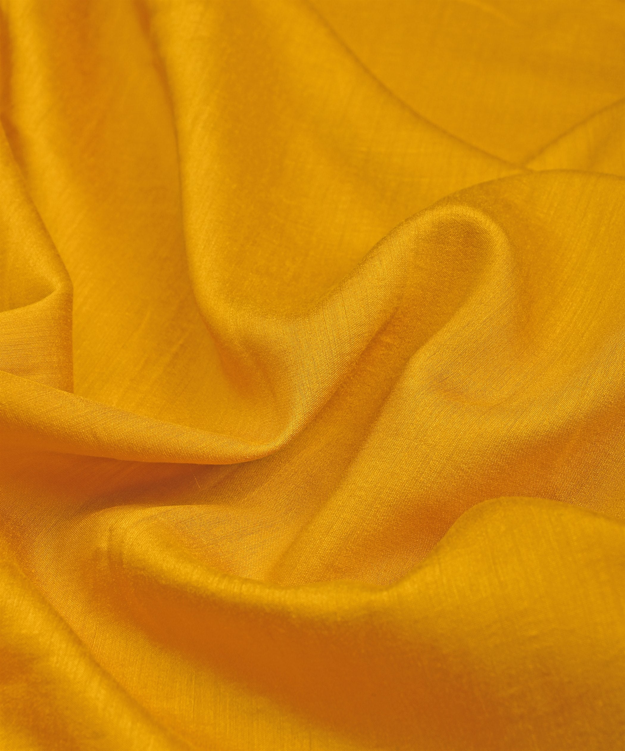Mustard Yellow Plain Dyed Semi Muslin Fabric
