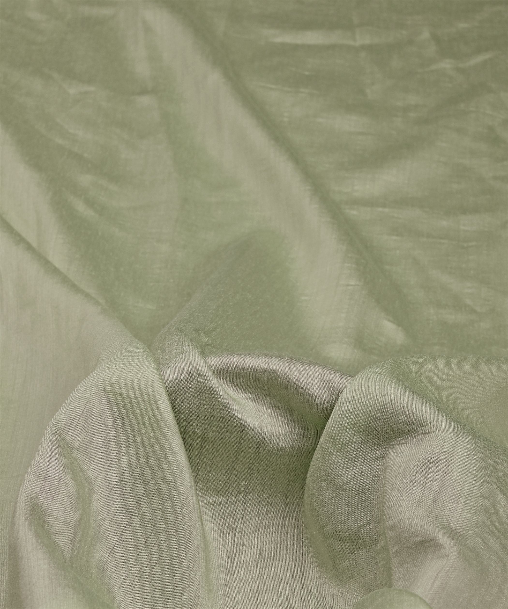 Olive Green Plain Dyed Semi Muslin Fabric