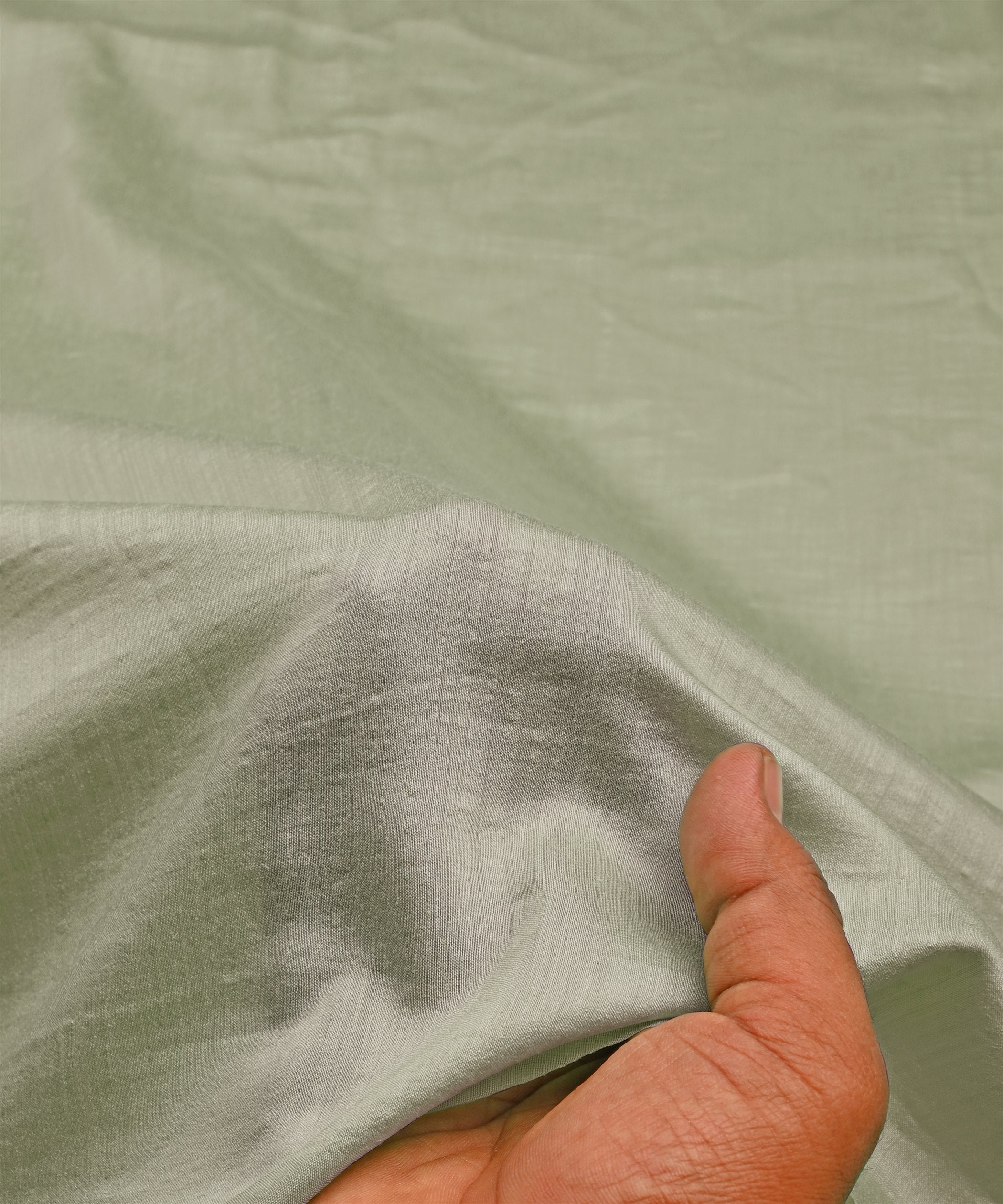 Olive Green Plain Dyed Semi Muslin Fabric