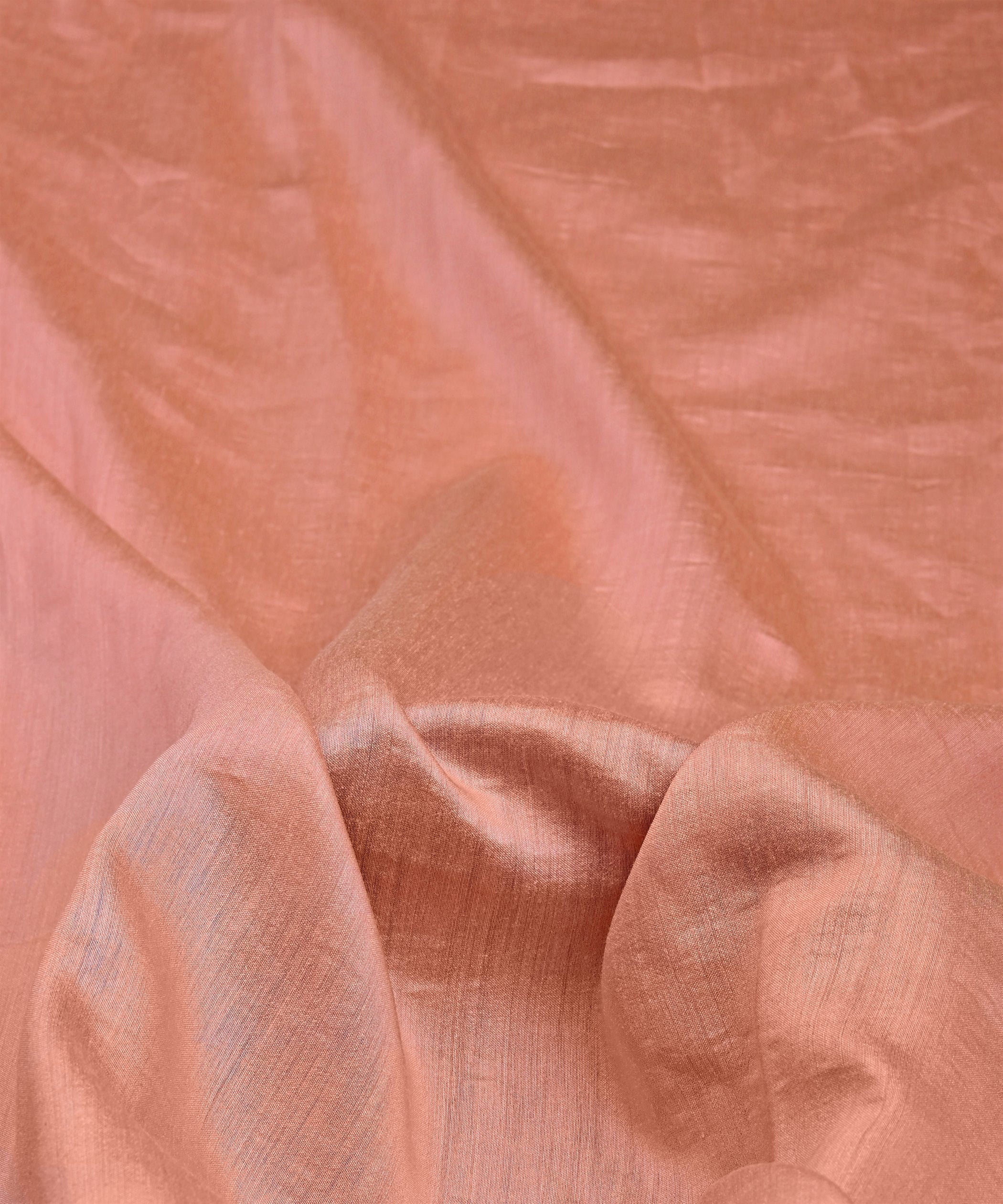 Peach Plain Dyed Semi Muslin Fabric