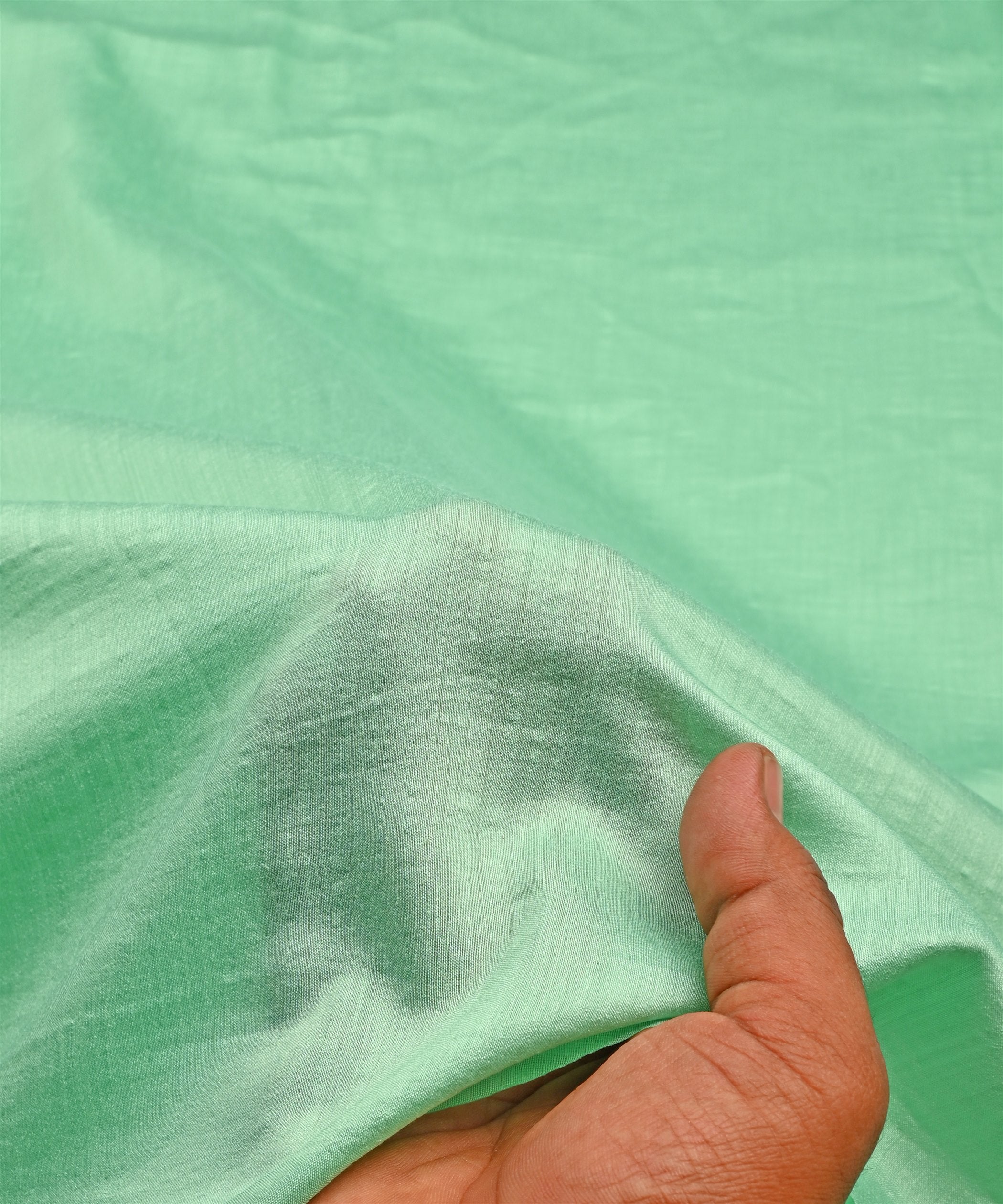 Sea Green Plain Dyed Semi Muslin Fabric