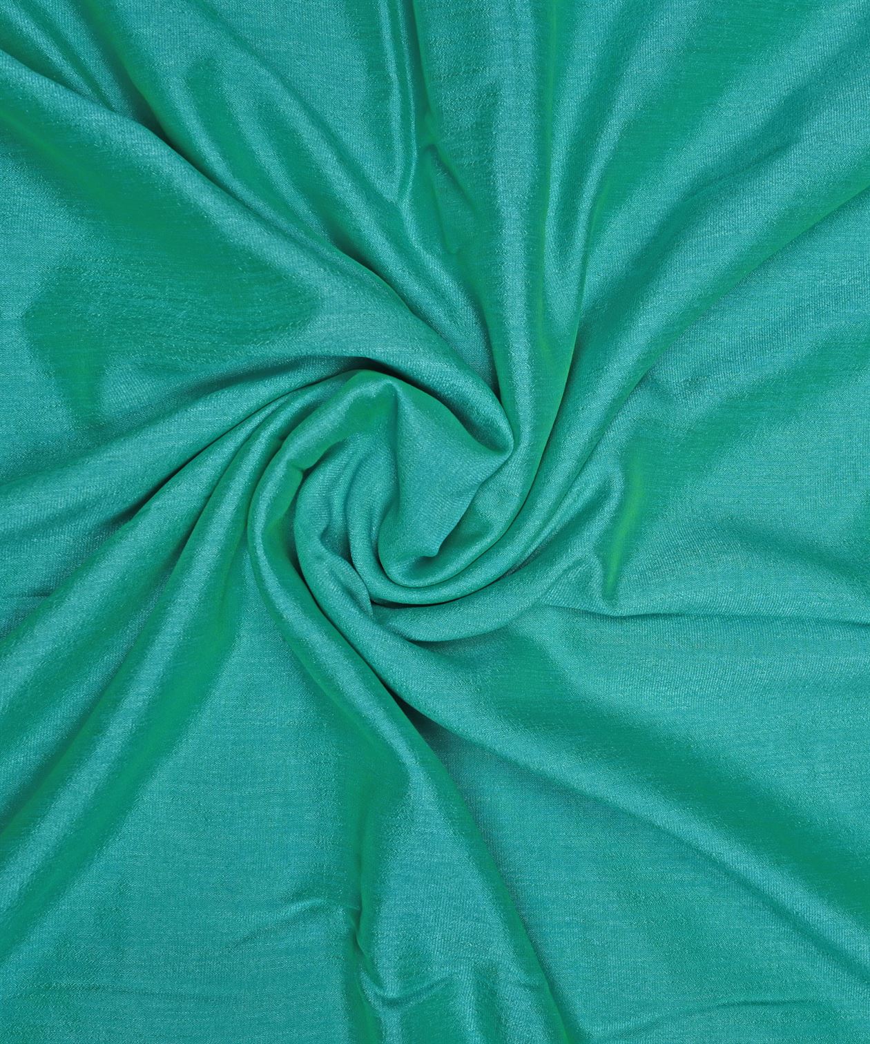 Aqua Green Plain Dyed Semi Silk Fabric