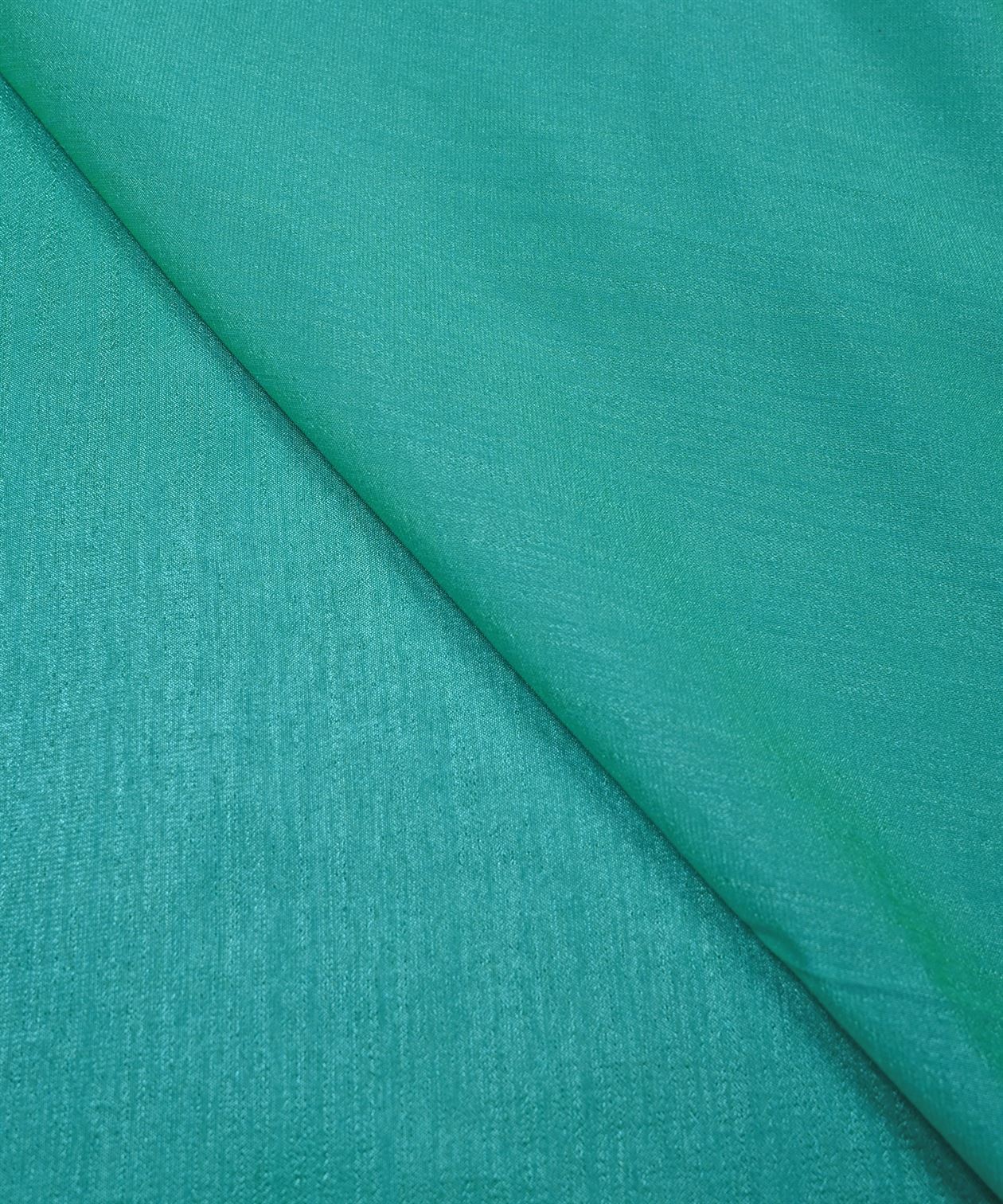 Aqua Green Plain Dyed Semi Silk Fabric