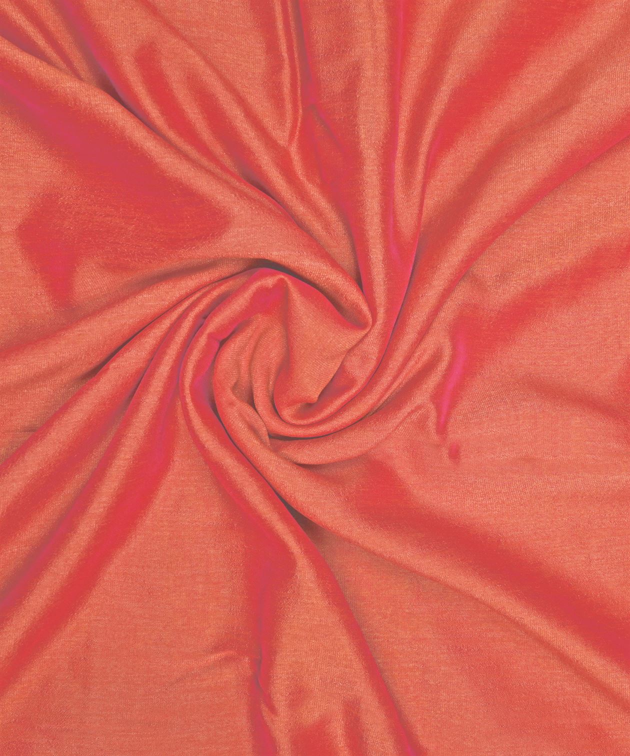 Dark Peach Plain Dyed Semi Silk Fabric