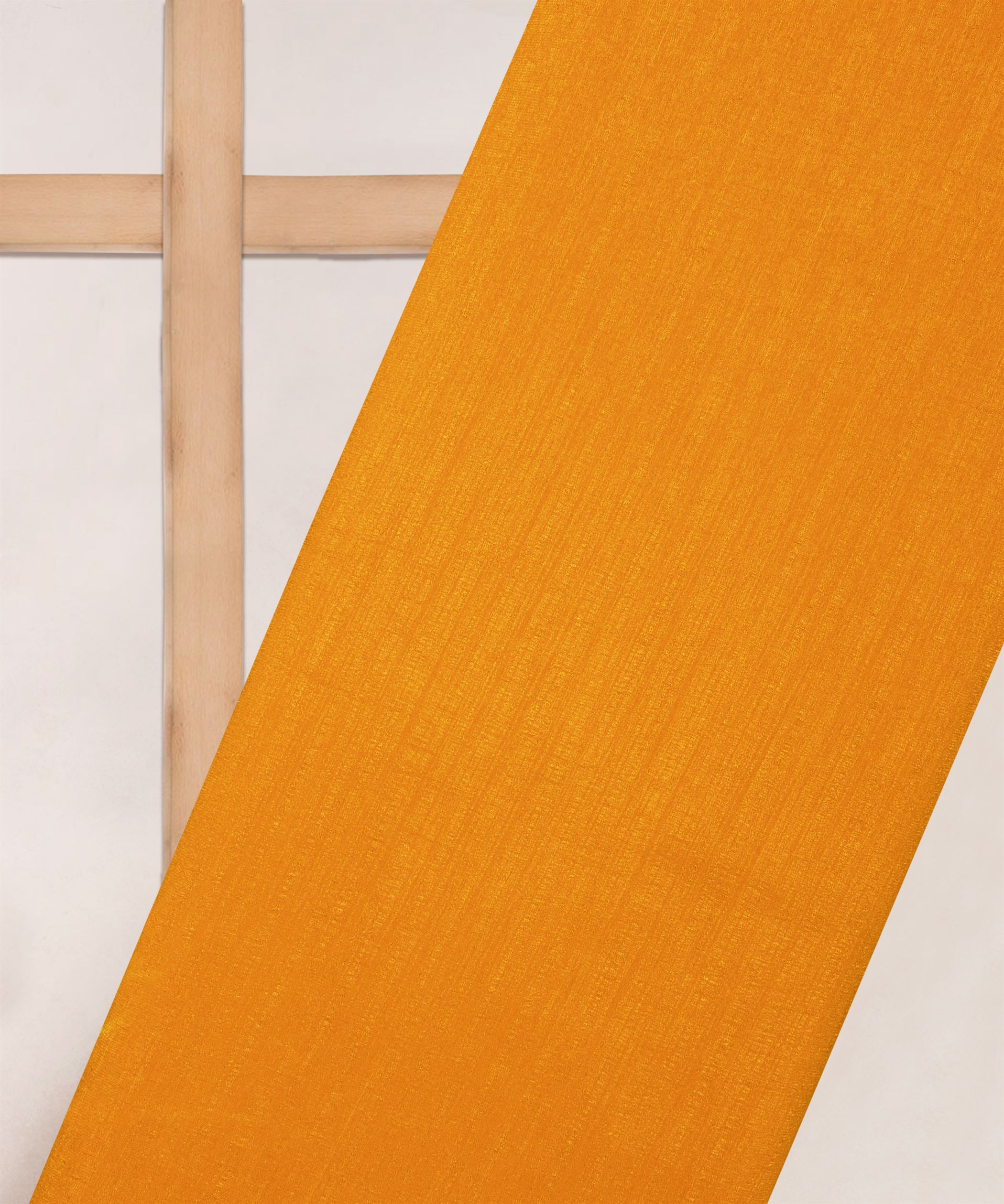 Gold Plain Dyed Semi Silk Fabric