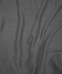 Grey Plain Dyed Semi Silk Fabric