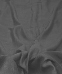 Grey Plain Dyed Semi Silk Fabric