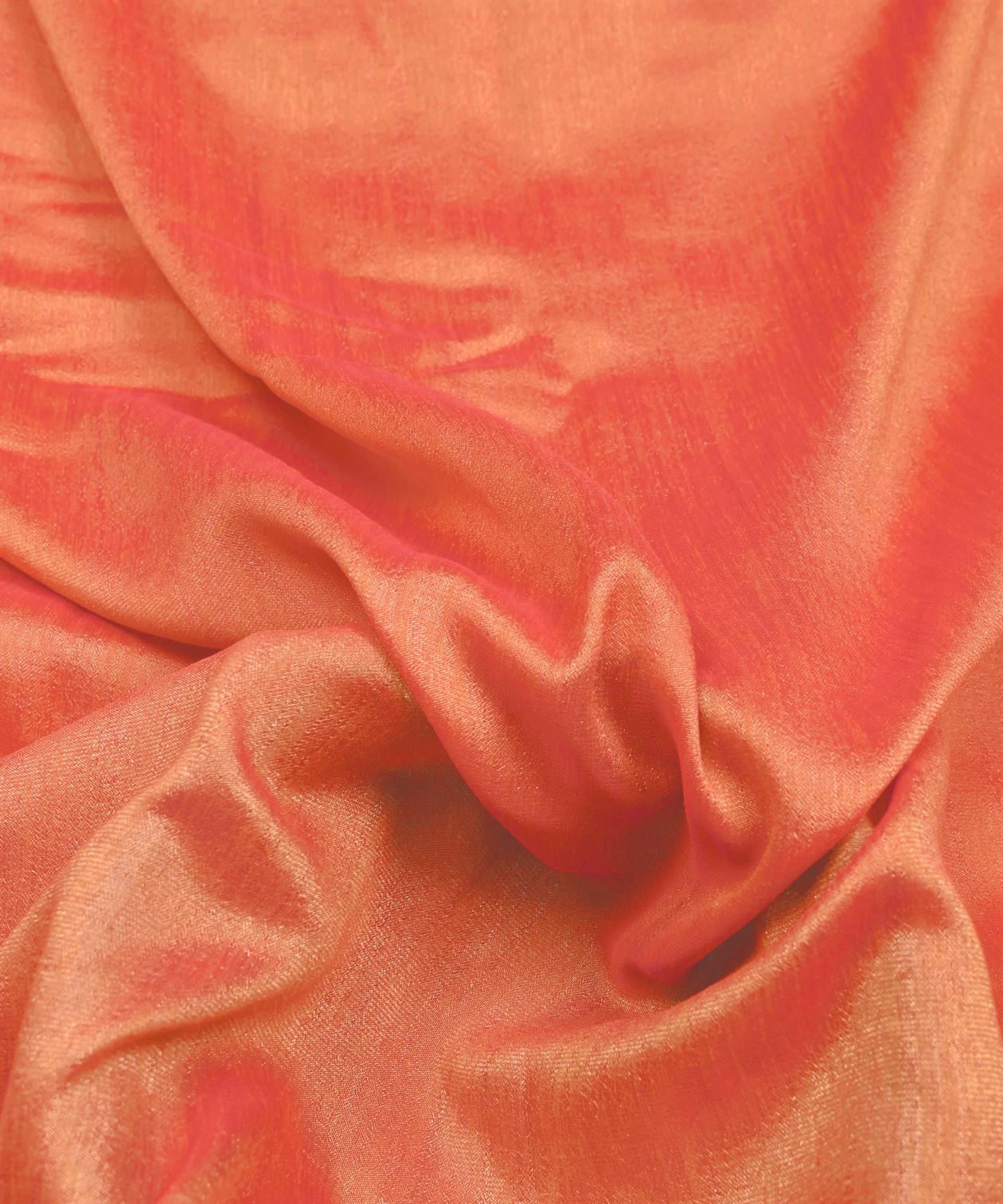 Light Coral Plain Dyed Semi Silk Fabric