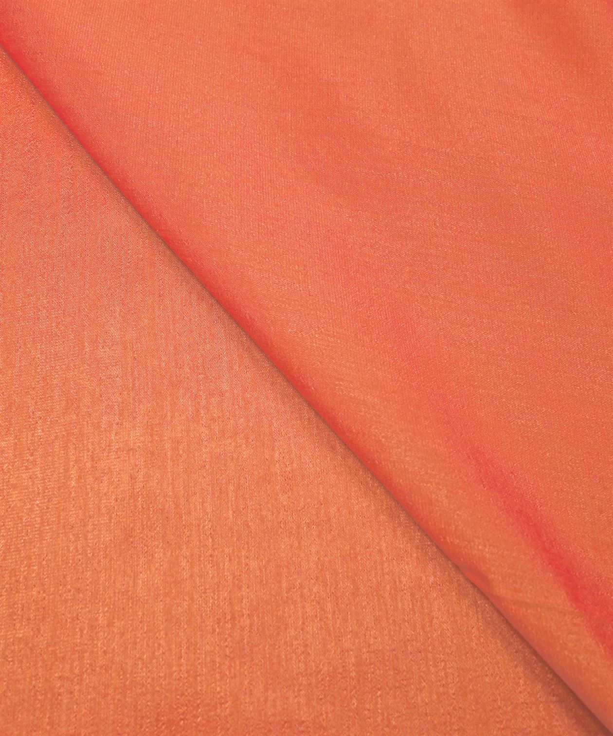 Light Coral Plain Dyed Semi Silk Fabric