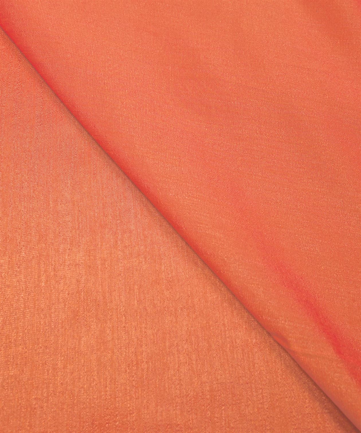 Light Coral Plain Dyed Semi Silk Fabric