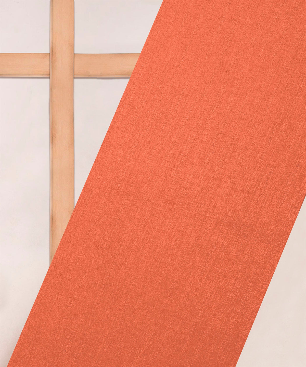 Light Coral Plain Dyed Semi Silk Fabric