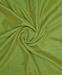 Light Green Plain Dyed Semi Silk Fabric
