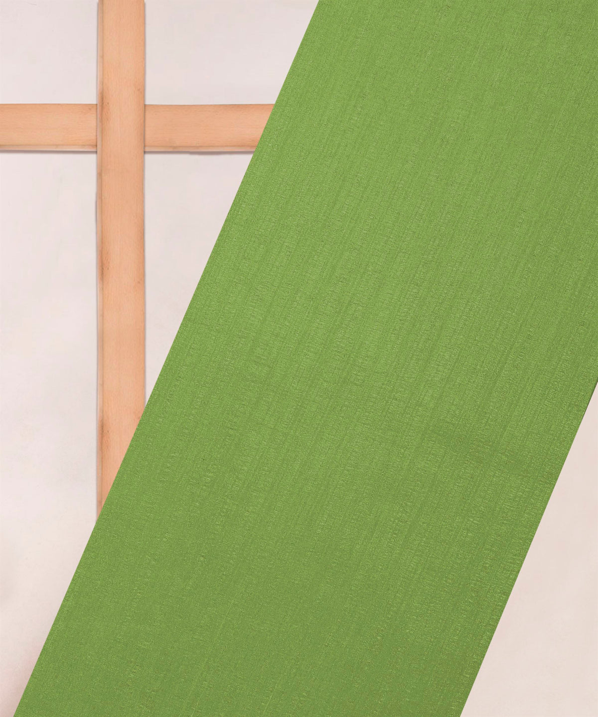 Light Green Plain Dyed Semi Silk Fabric
