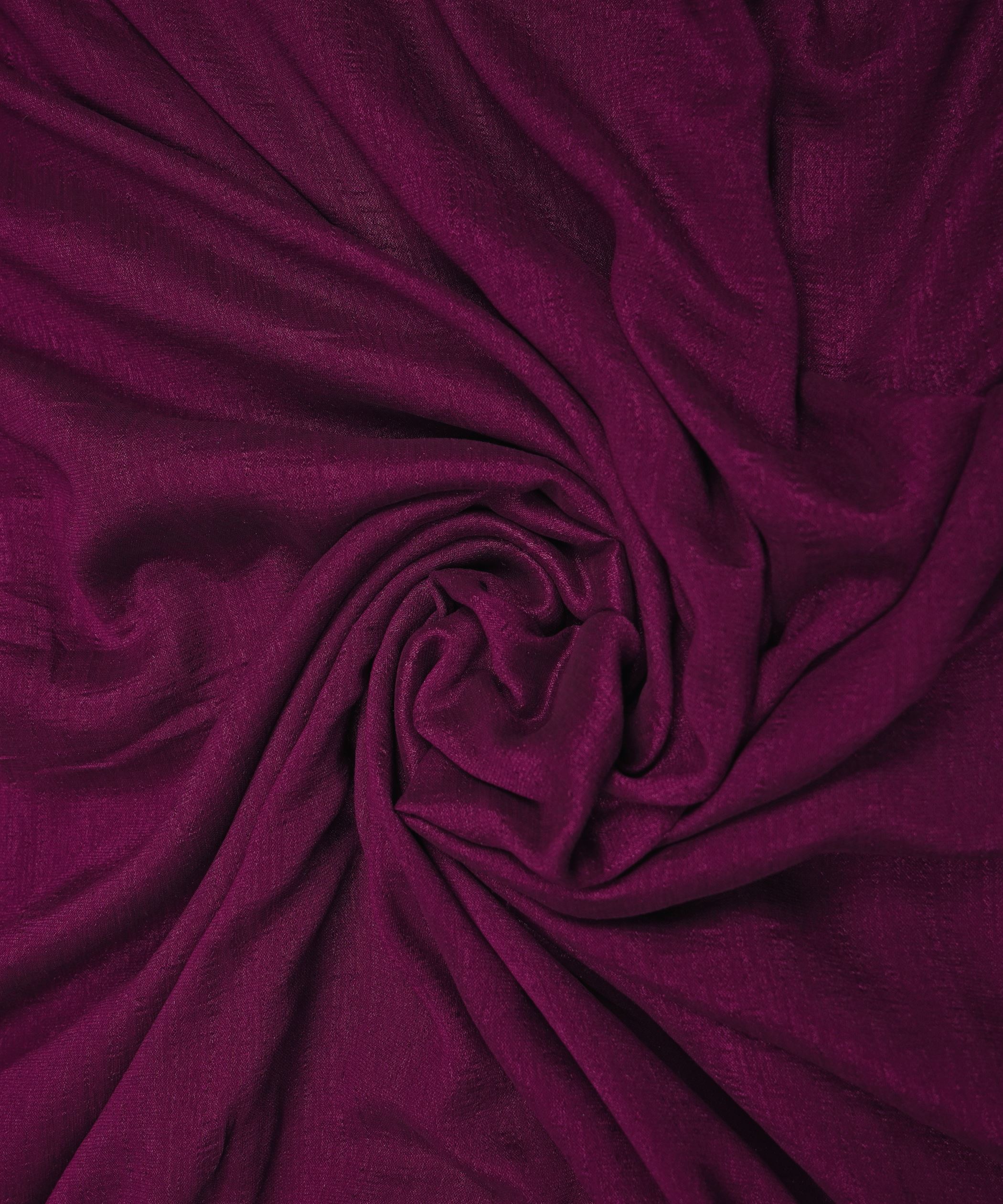 Magenta Plain Dyed Semi Silk Fabric