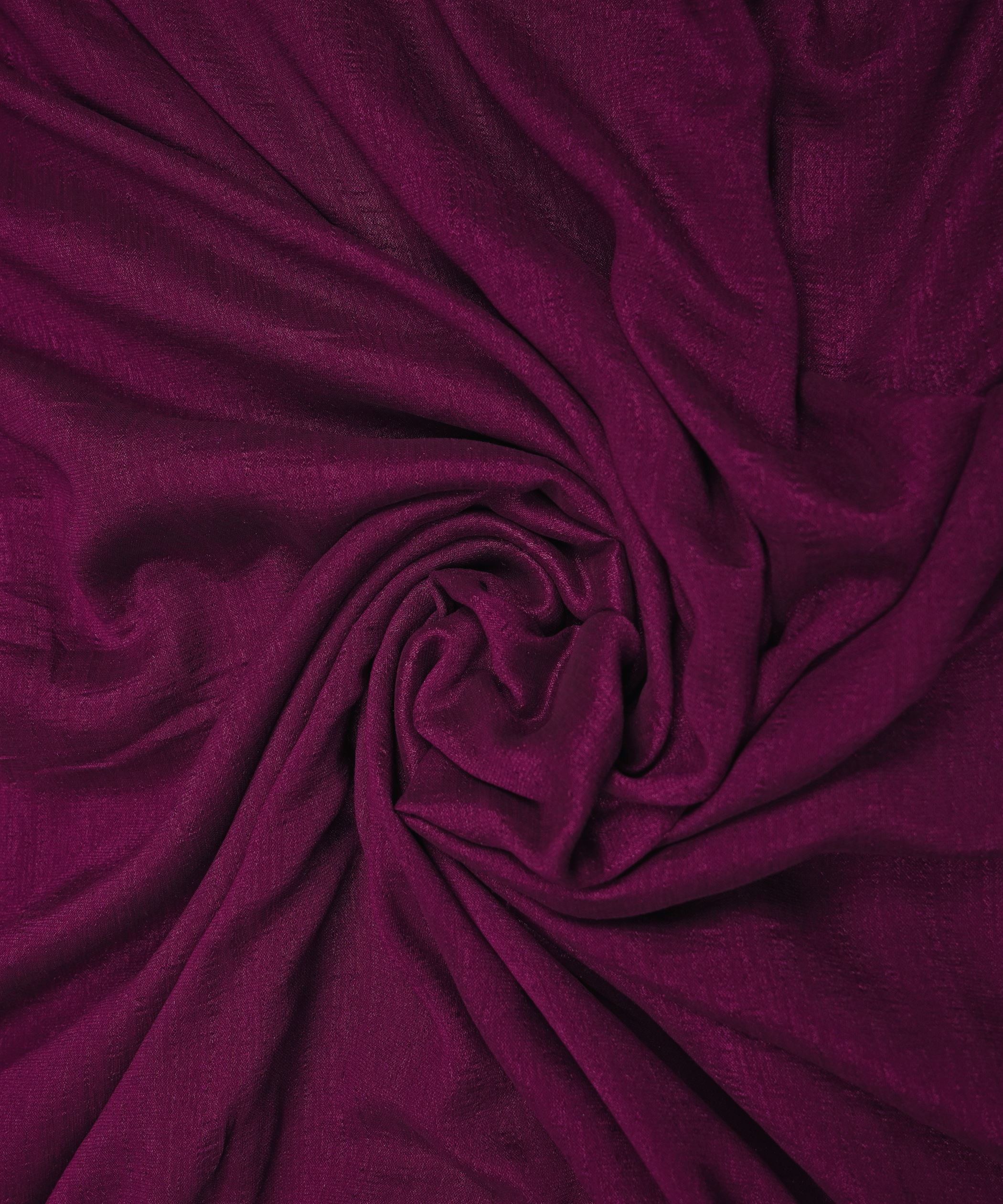 Magenta Plain Dyed Semi Silk Fabric