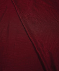 Maroon Plain Dyed Semi Silk Fabric