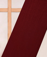 Maroon Plain Dyed Semi Silk Fabric
