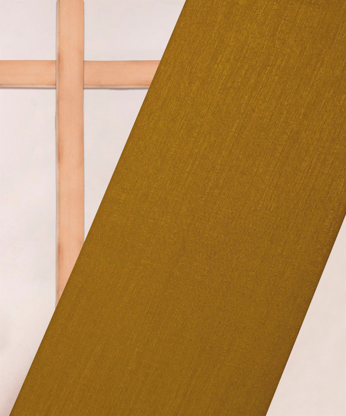 Mustard Yellow Plain Dyed Semi Silk Fabric