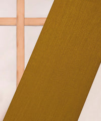 Mustard Yellow Plain Dyed Semi Silk Fabric