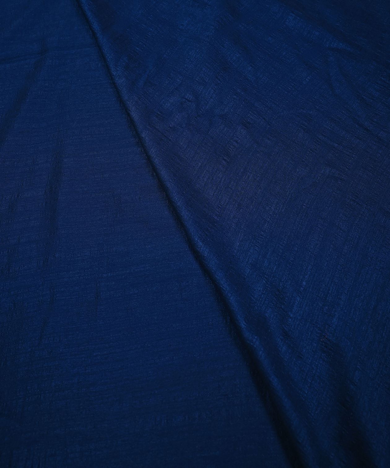 Royal Blue Plain Dyed Semi Silk Fabric
