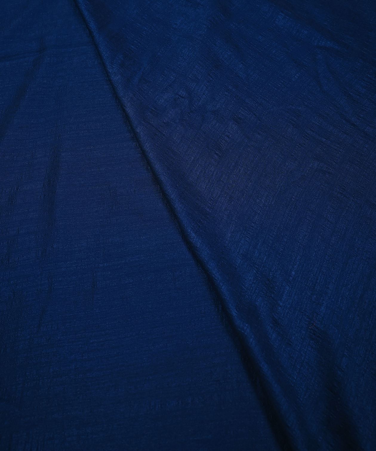Royal Blue Plain Dyed Semi Silk Fabric