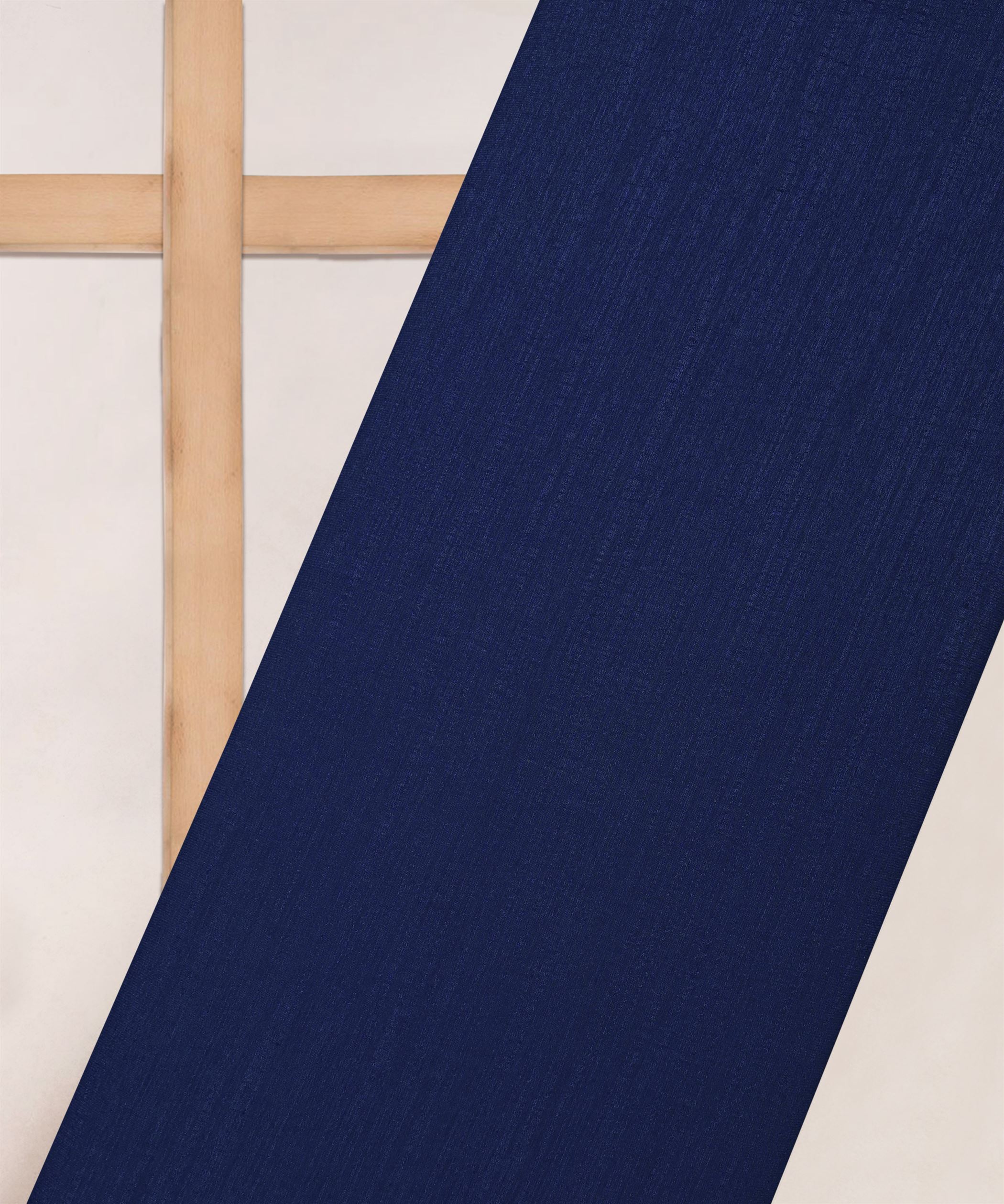 Royal Blue Plain Dyed Semi Silk Fabric