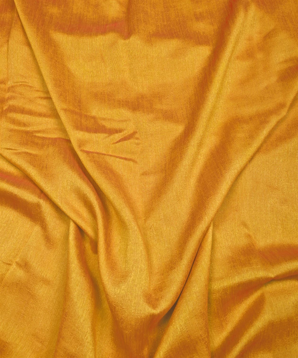 Yellow Plain Dyed Semi Silk Fabric