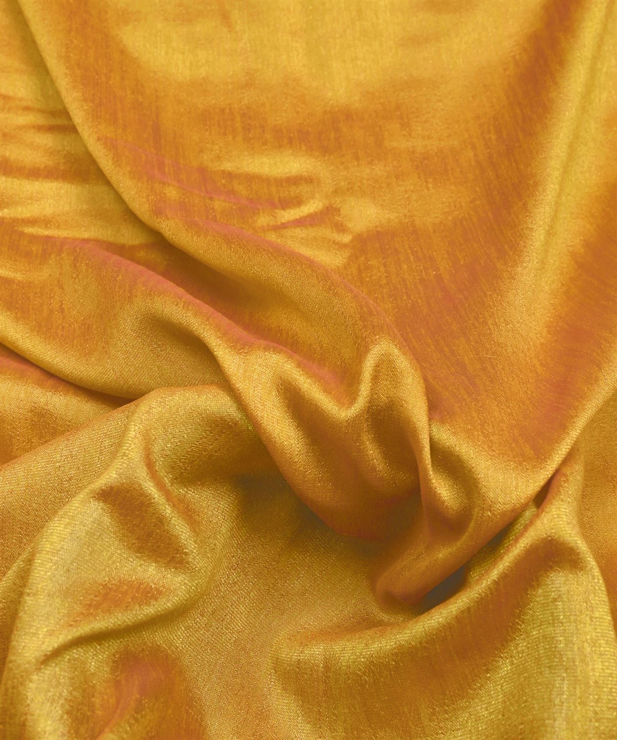 Yellow Plain Dyed Semi Silk Fabric