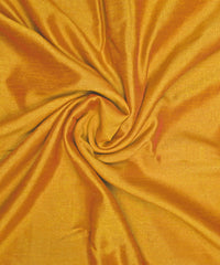 Yellow Plain Dyed Semi Silk Fabric