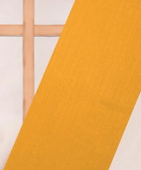 Yellow Plain Dyed Semi Silk Fabric